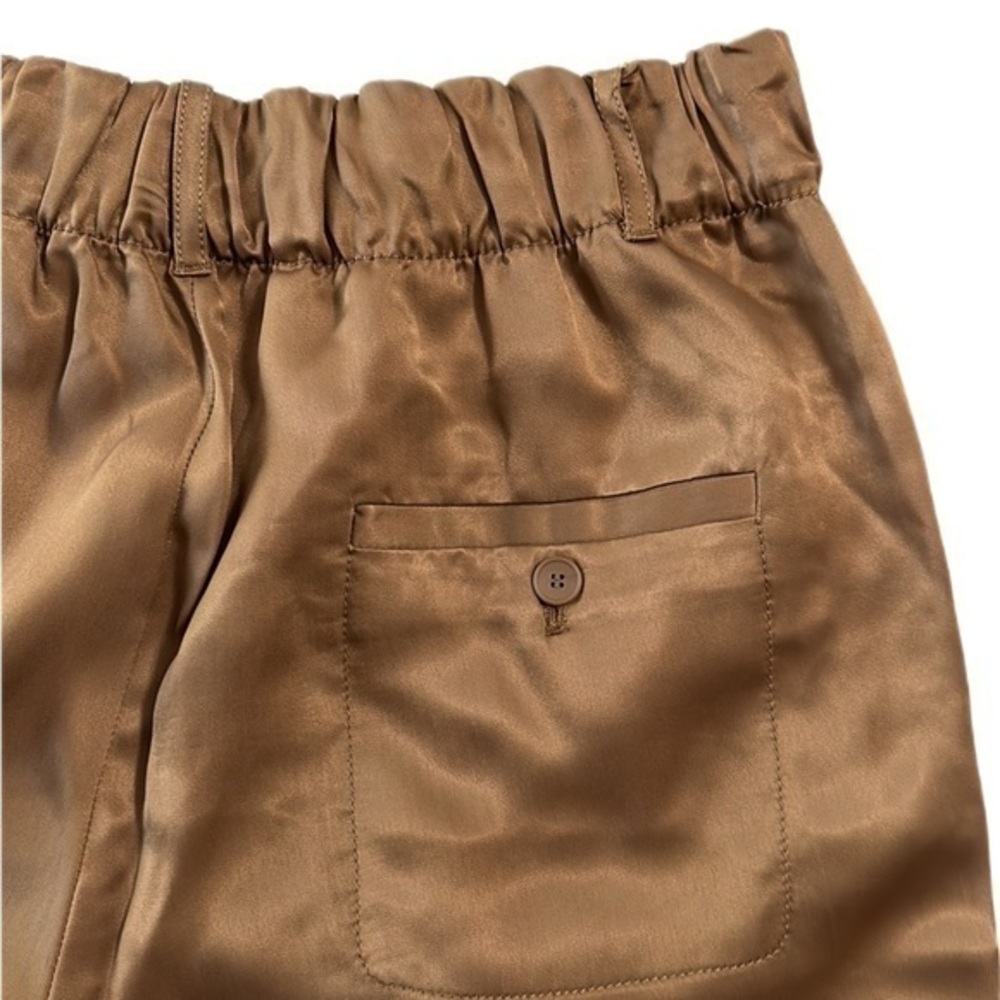 Zara Caramel Pajama Style Straight Leg Trousers Sz M‎ - Picture 4 of 6